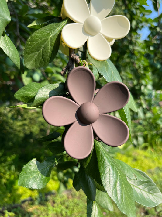 Brown Flower Clip