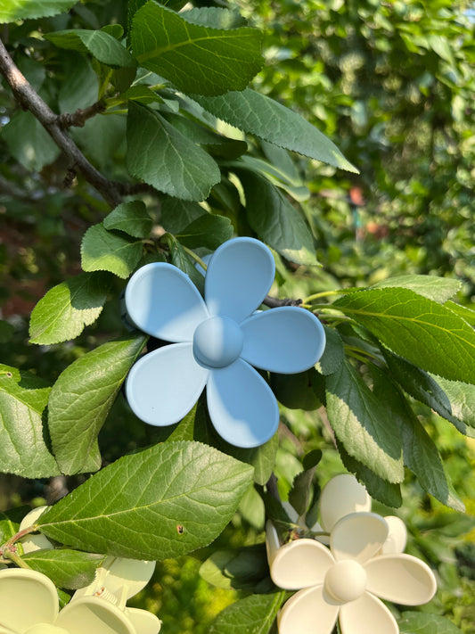 Light Blue Flower Clip
